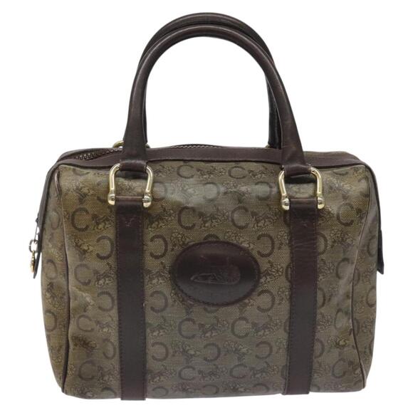 CELINE C Sulky Hand Bag Pvc Dark Brown Gold - Picture 2 of 12